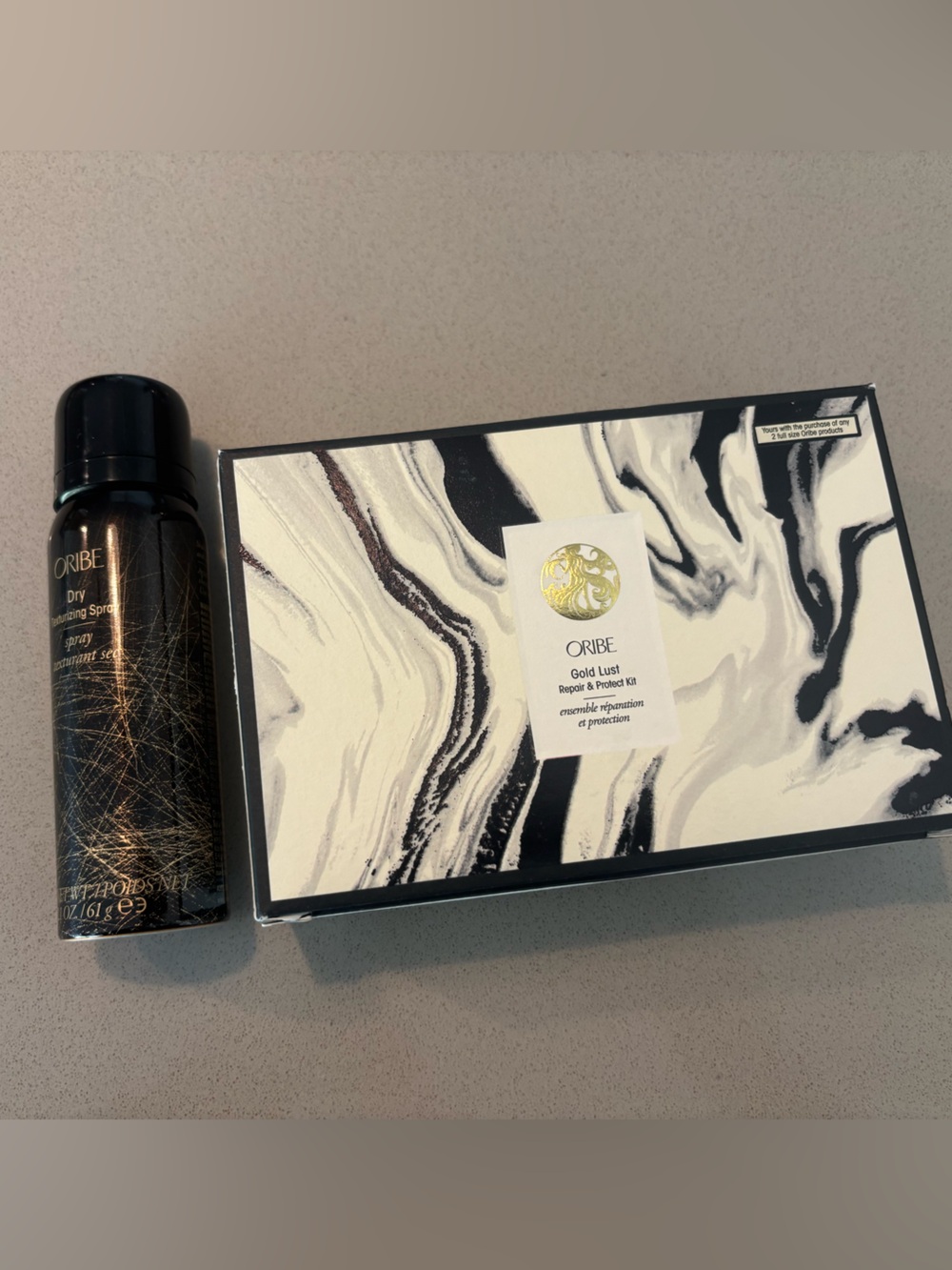 Oribe Gold and Black Hair Care Set with Marble Box